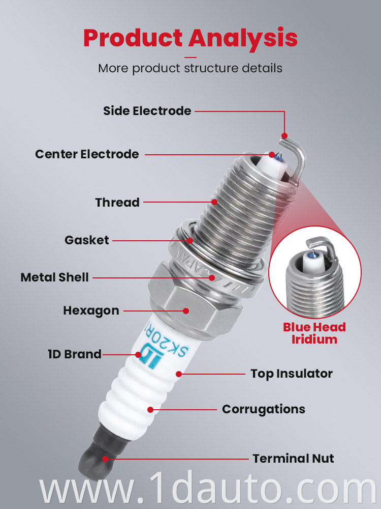 Double Iridium Spark Plug for Toyota Car